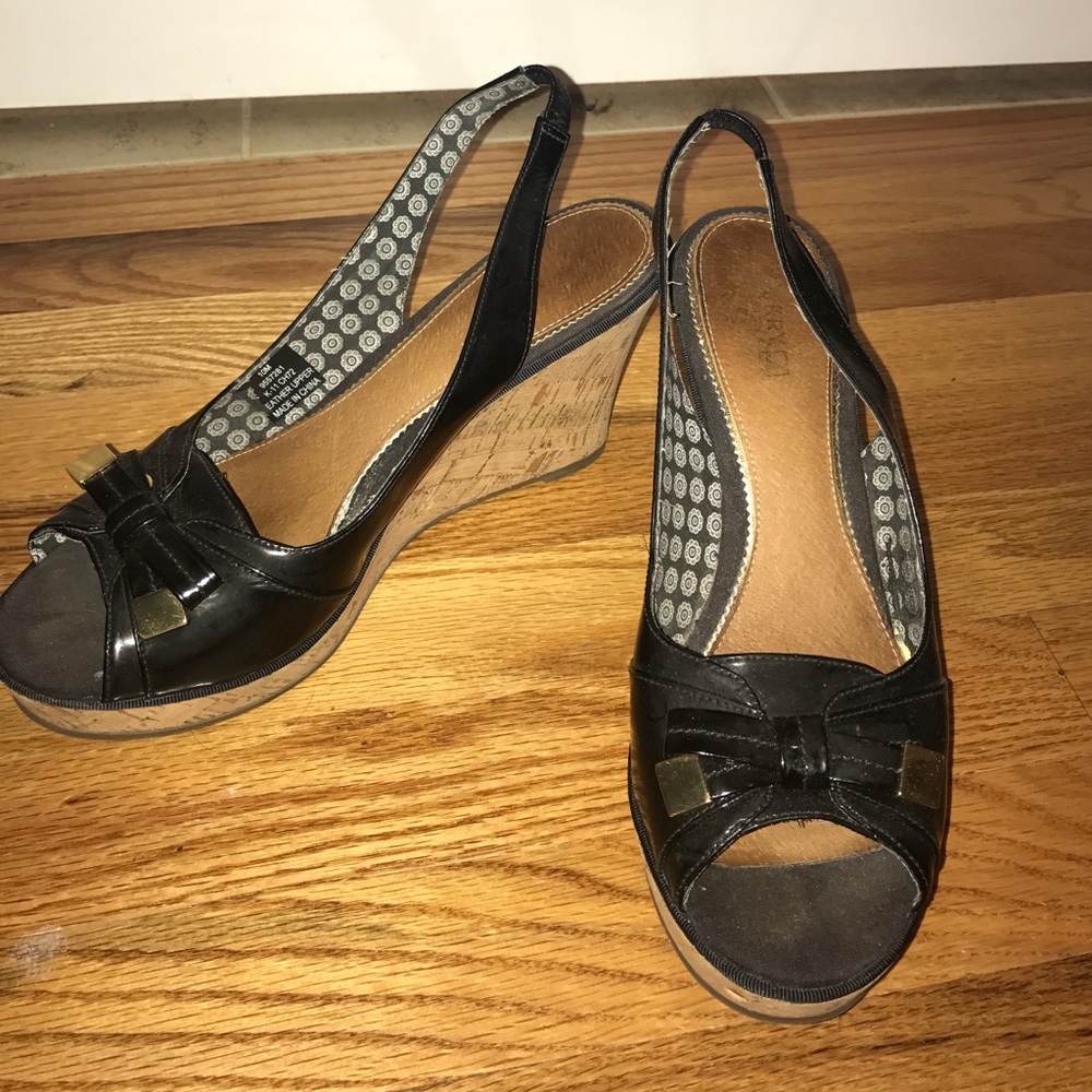 sperry patent black Southampton wedge