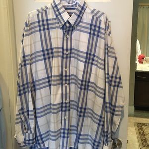 Men's Burberry plaid shirt size L