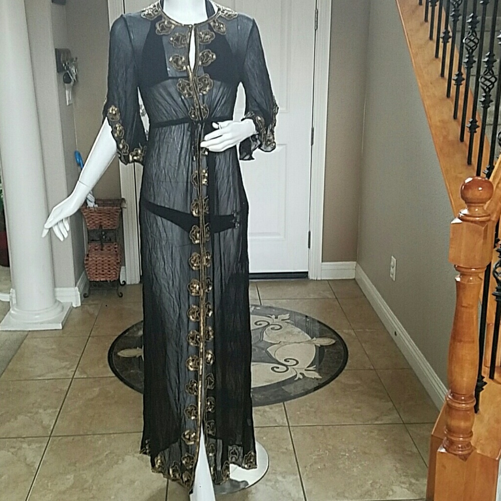Beaded, sheer coverup.