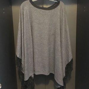 Grey poncho