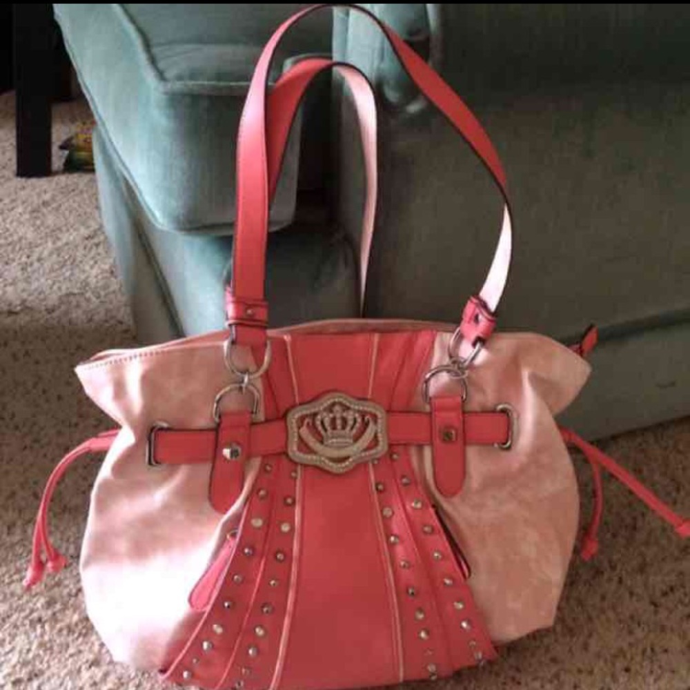 Kathy Van Zeeland Peach Shoulder Bag