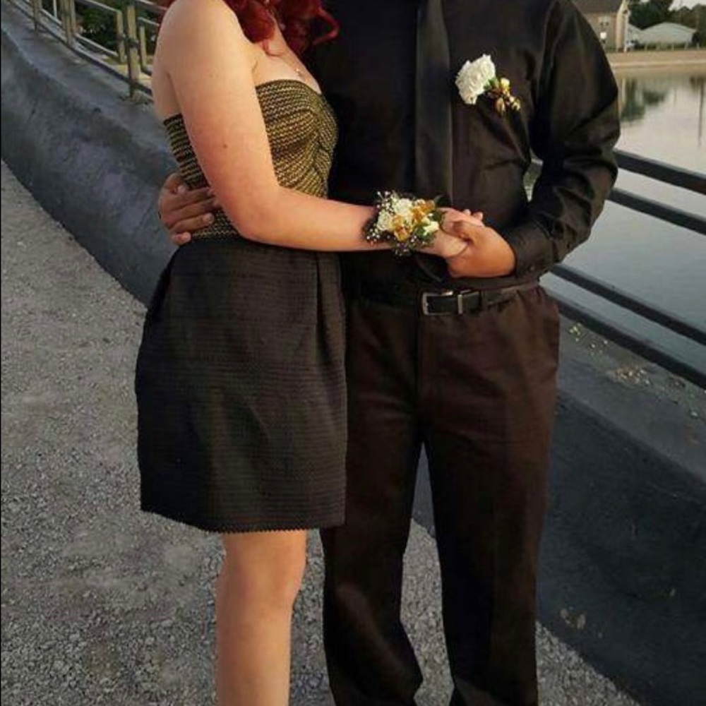 Black and Gold Homecoming Dress