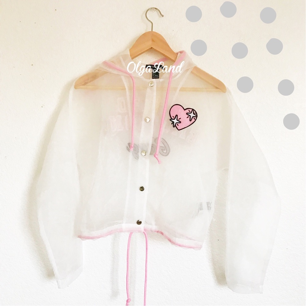 Forever21 Sheer  Jacket with hood. Final price!