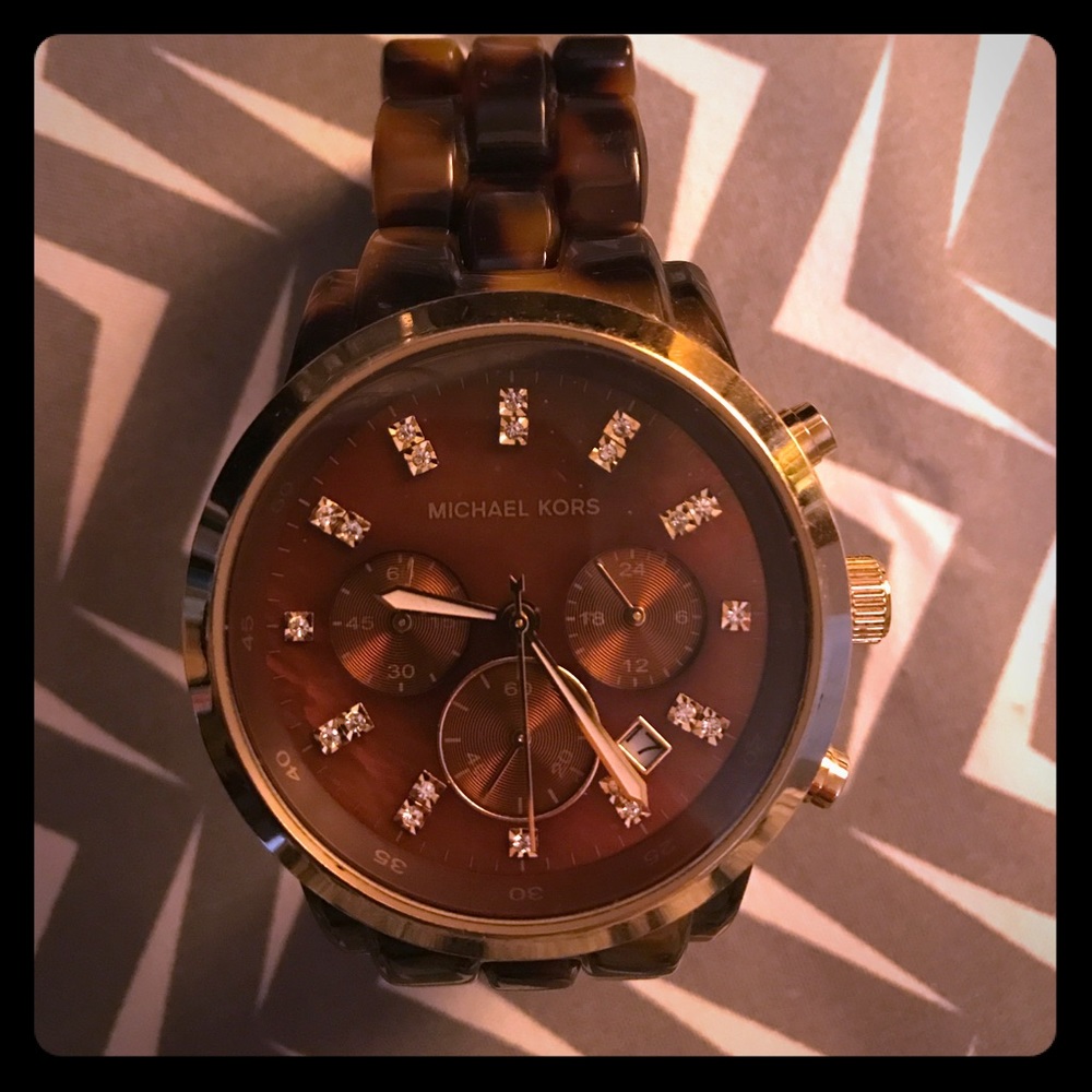 Tortoise Michael Kors watch