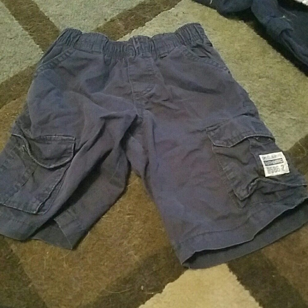 Blue cargo shorts