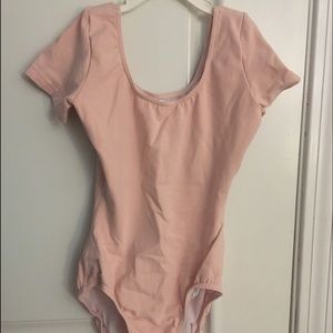 Light Pink Capsleeve Leotard