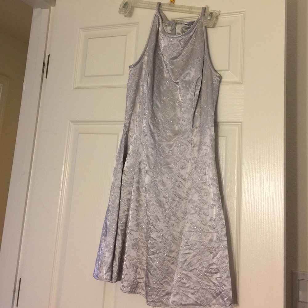 Short silver Jessica McClintock dress