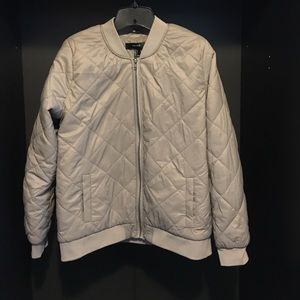 Beige bomber jacket