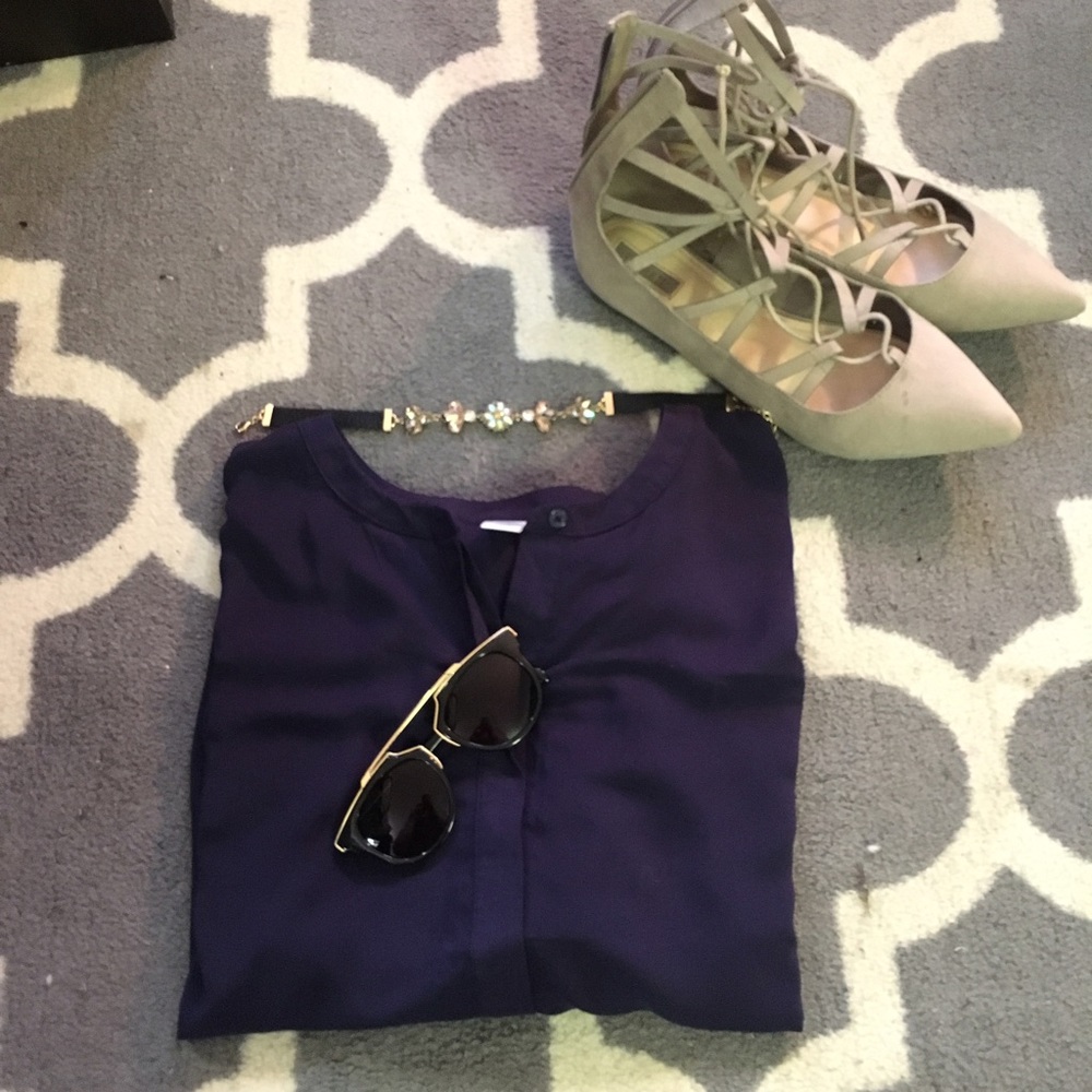 Navy Old Navy Button Down Shirt