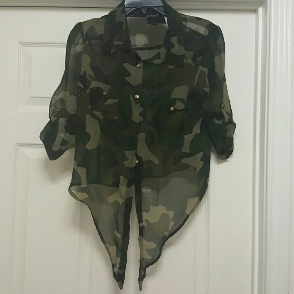 Sheer Camo Blouse