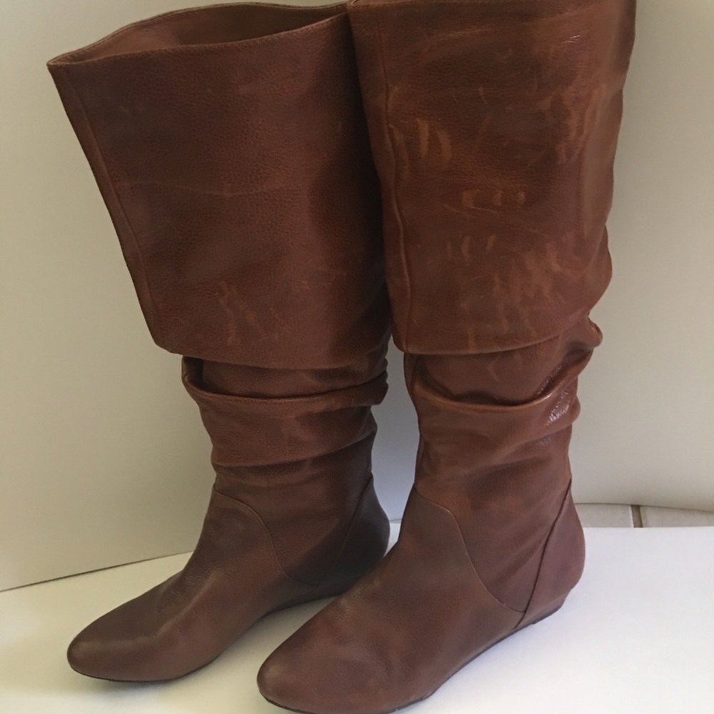 Gianni Bini Brown Faux Leather Boots