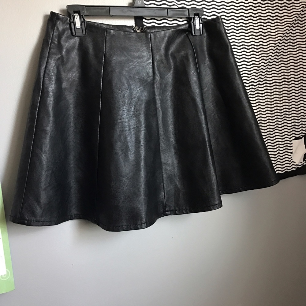 Pleather Skater Skirt