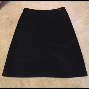 JCrew black wool skirt