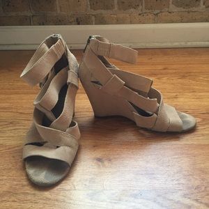 Joie Royce Suede Wedge Sandals