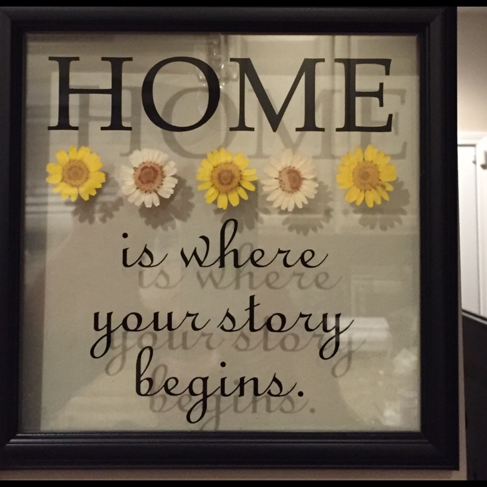 "Home Is Where Your Story Begins" Sign