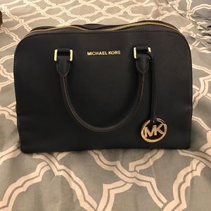 Michael Kors Navy Blue Bag-Gently Used