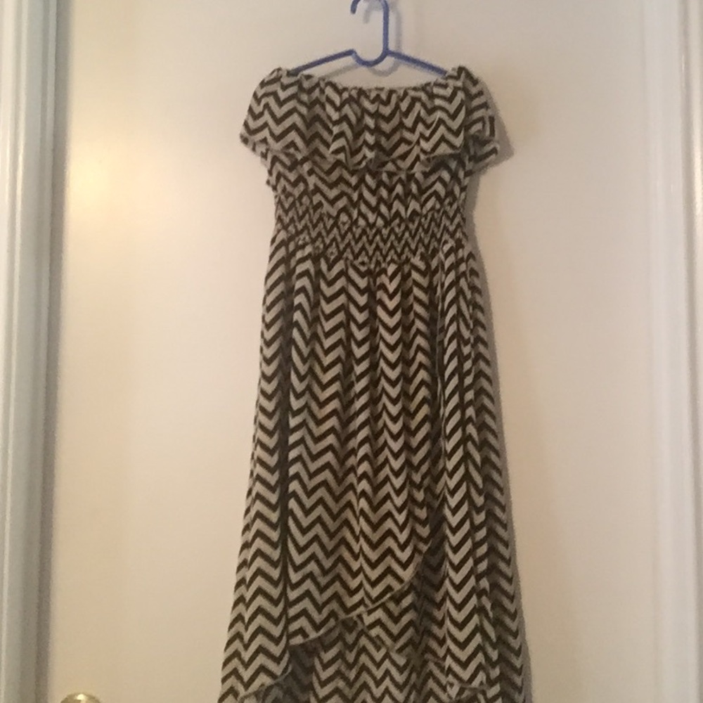 🔥Strapless chevron summer dress