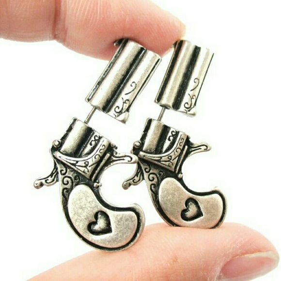 ⚠ Last Pair! Pistol Gun Stud Earrings - Picture 2 of 2