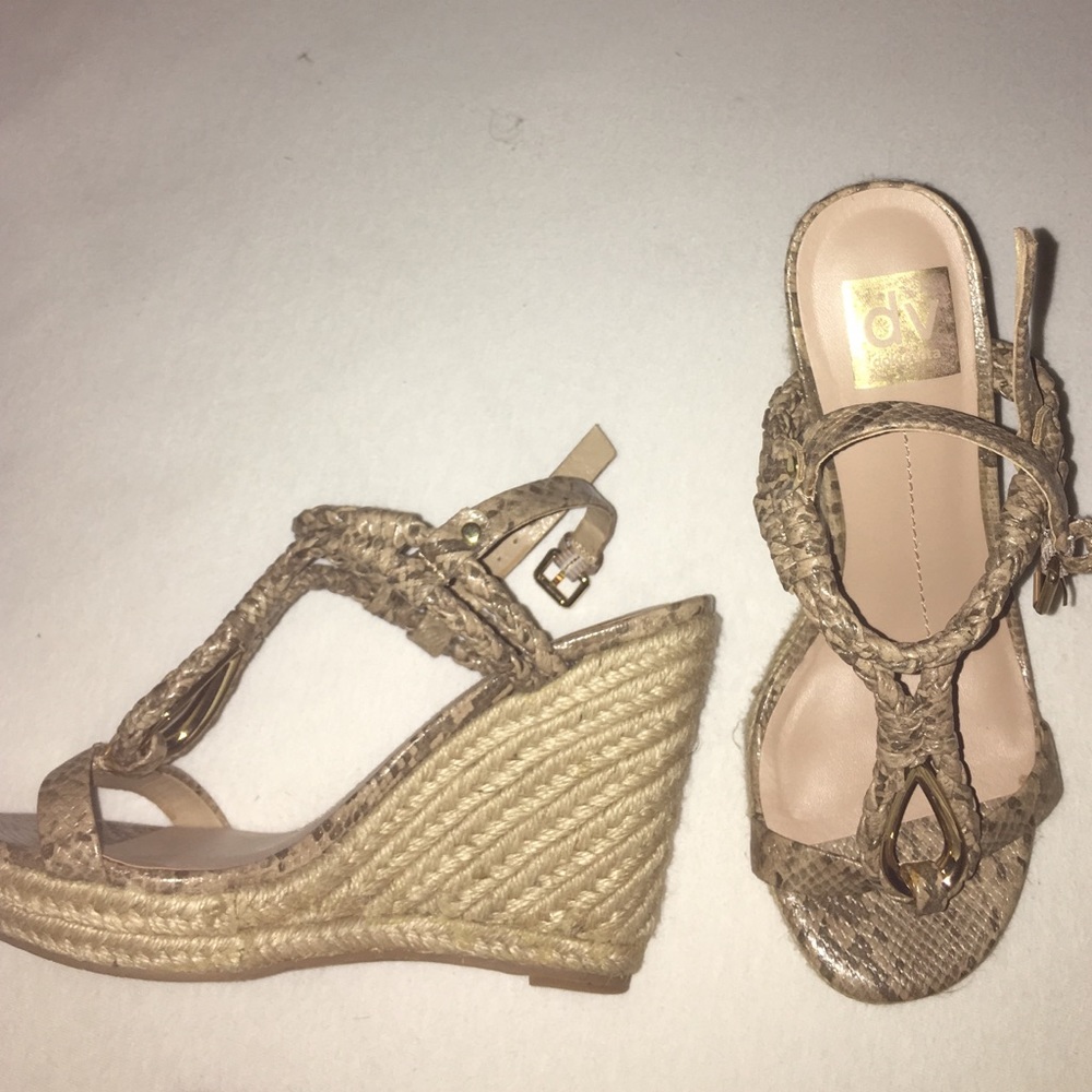DV by Dolce Vita Snakeskin Wedges