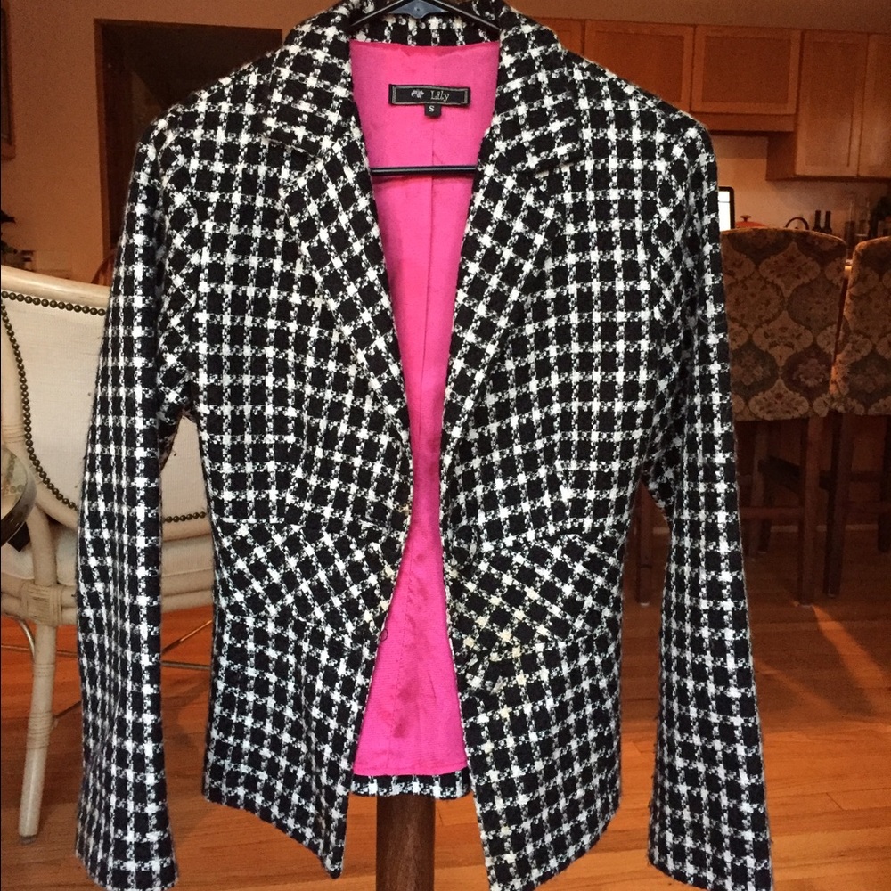 Lily Houndstooth Blazer Size Small
