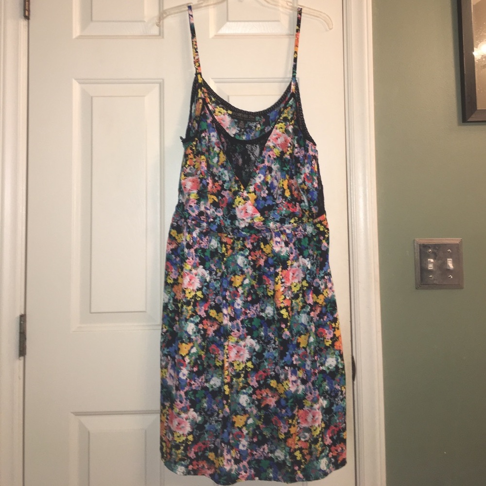 Floral print spaghetti strap dress