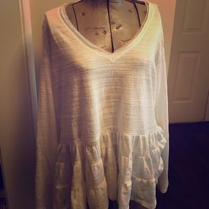 White Ruffle Deletta Top