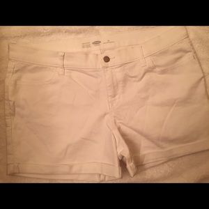 EUC White denim shorts
