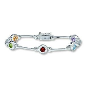 Jared Sterling Silver Multi Gemstone Bracelet