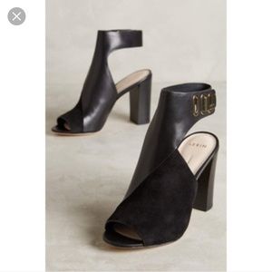 Aerin Black Maple Peep toe boot