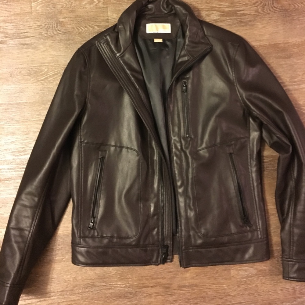 Michael Kors Brown Leather Jacket