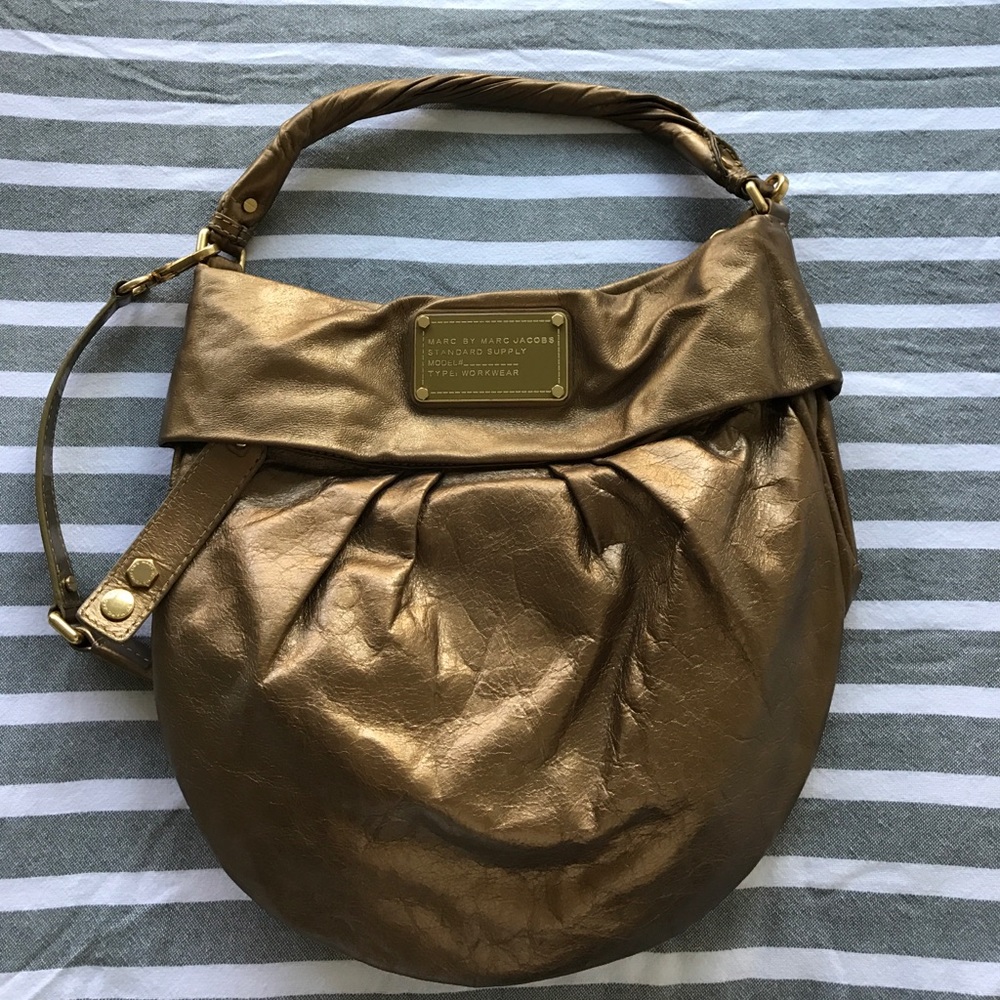 Leather "Classic Q Hillier" Hobo Handbag