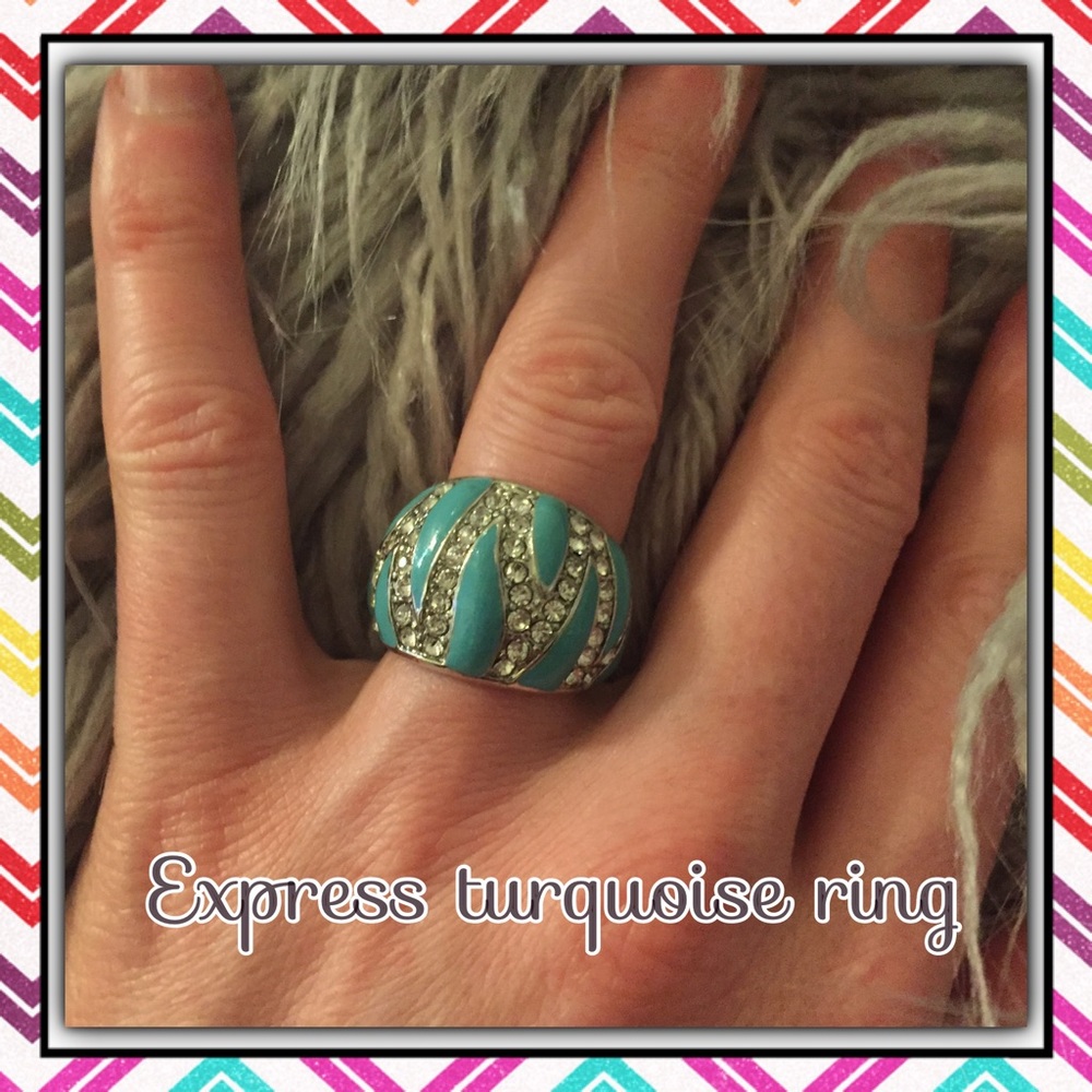 Express turquoise sparkly ring