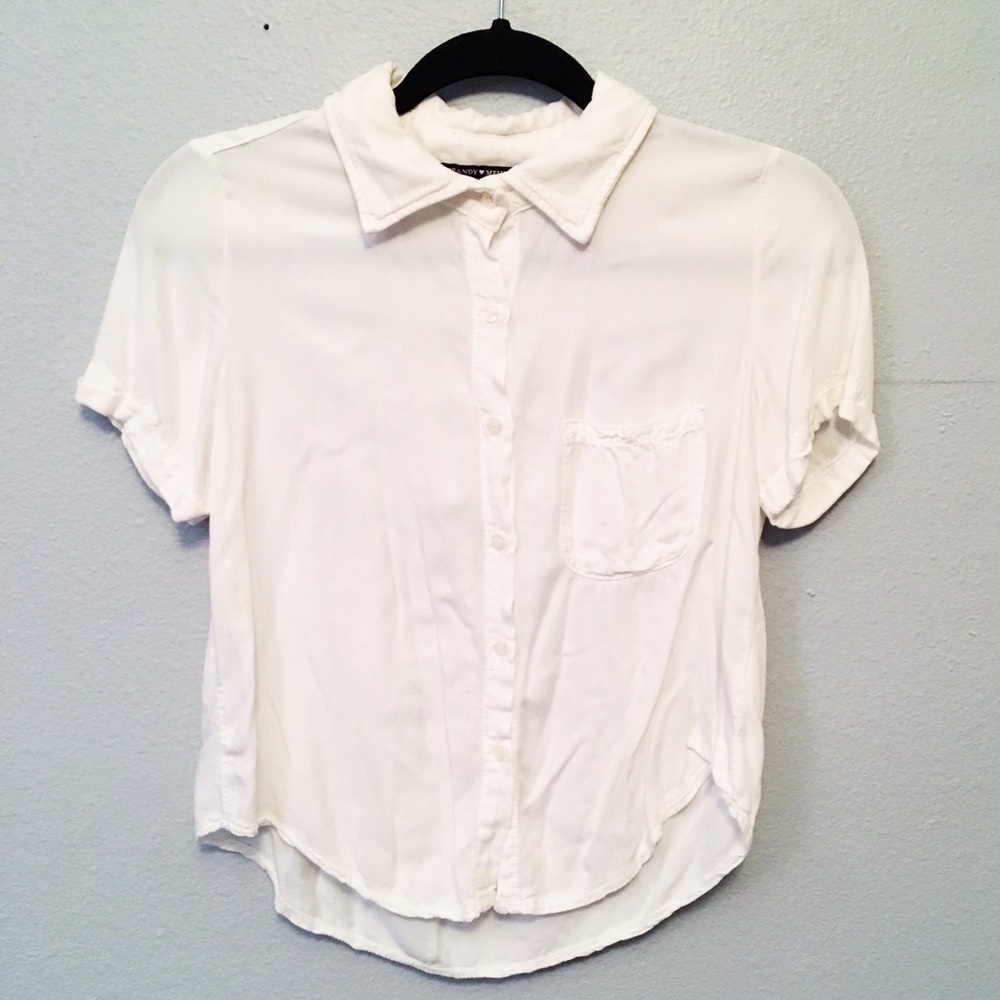 Brandy Melville Button Up Crop