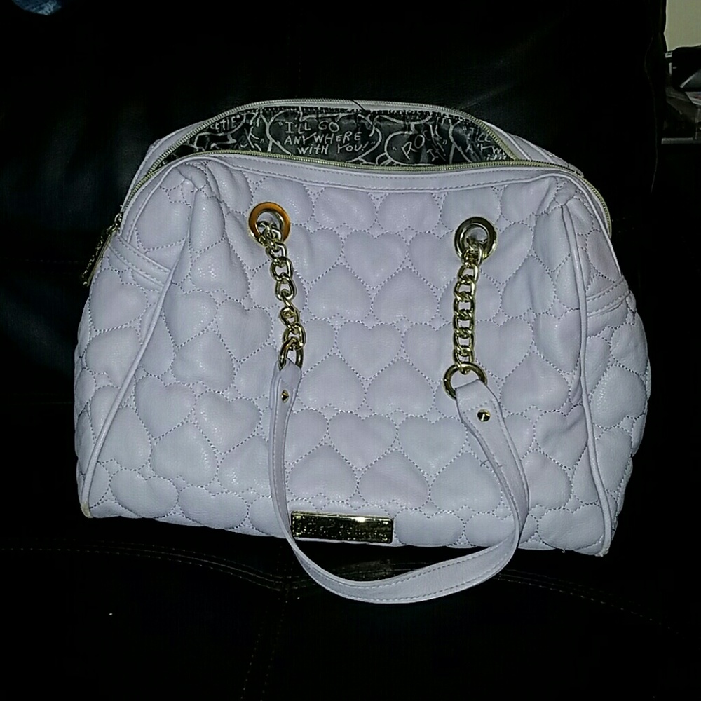 Betsey Johnson purple heart purse