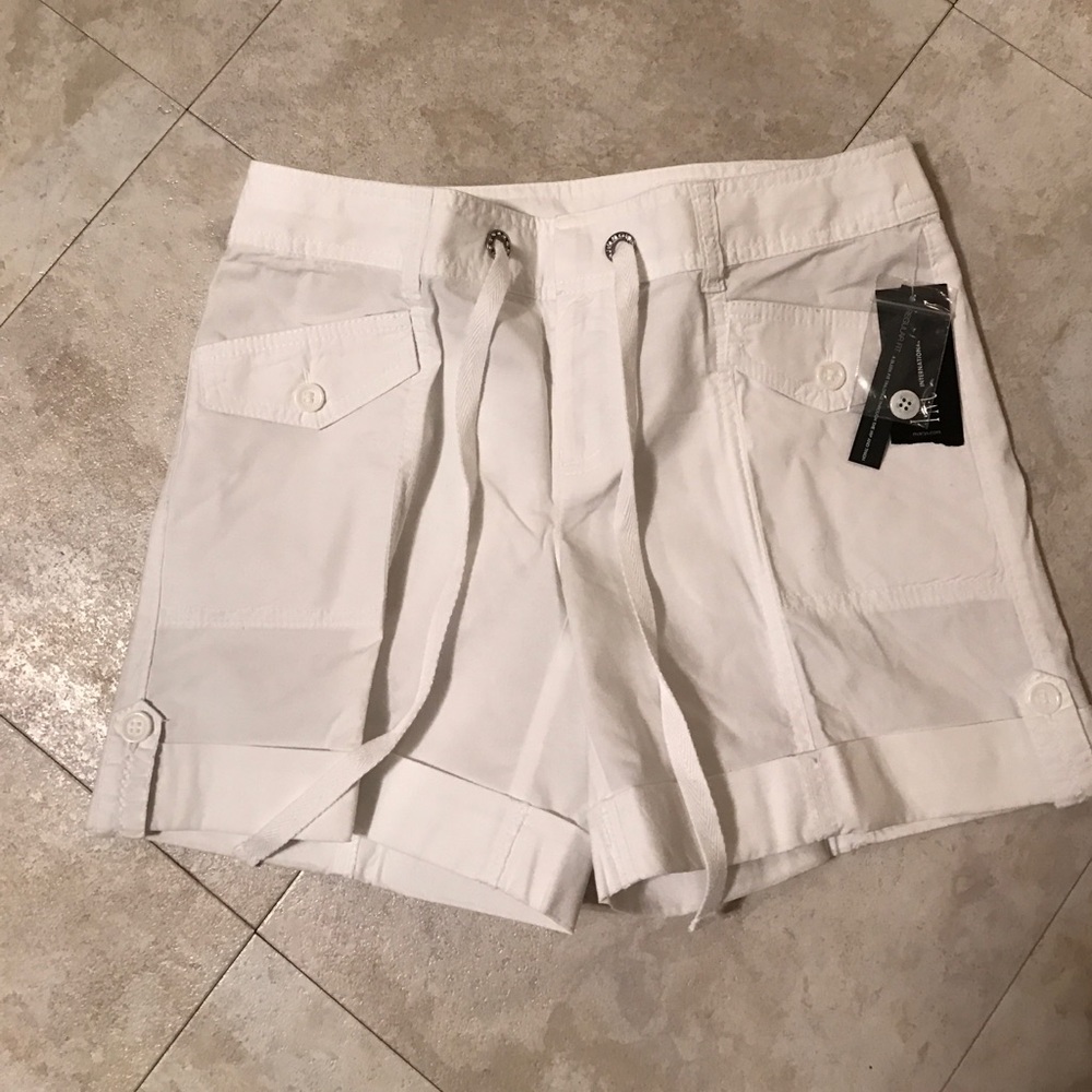 White INC cuffed short NWT