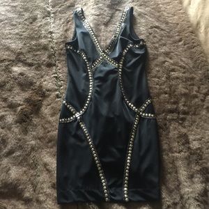 Bebe Sequined Little Black Dress