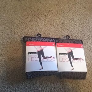🔥Two pairs of cheetah print leggings, gray/brown