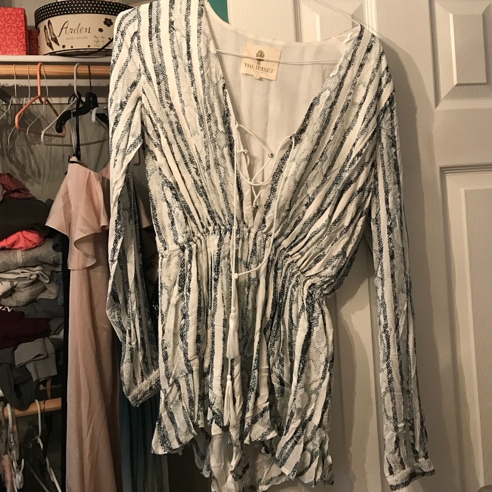 Snakeskin print romper