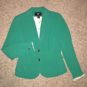 H&M Green Blazer Size: 6