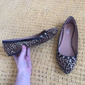 Cheetah Print Flats w/ Studs