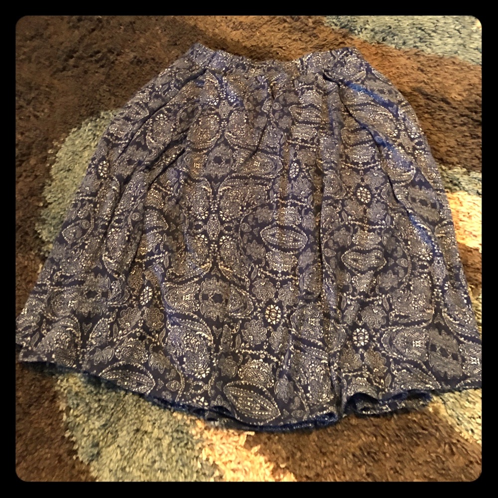 Paisley blue and white Madison skirt!