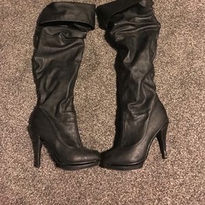 Windsor over the knee platform boots