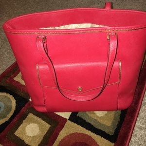 Authentic Red Michael Kors Tote