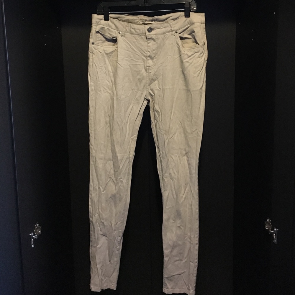 Tan high waist skinny jeans