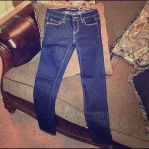 Deep Indigo Wash, Low Rise, AE Skinny Jeans
