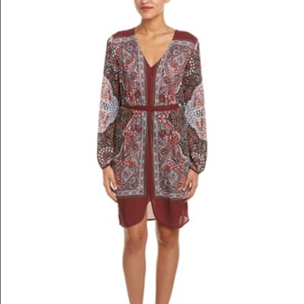 BCBGMAXAZRIA print dress with Tie