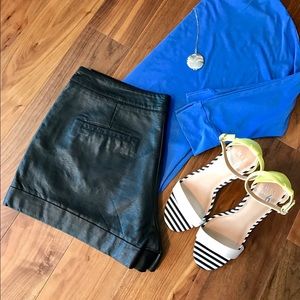 French Connection - Leather Shorts, 10