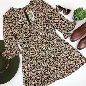 FREE PEOPLE Anthropologie Floral Bohemian Dress