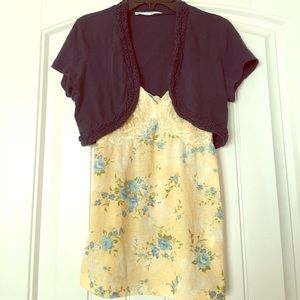 blue half cardigan. No longer available.