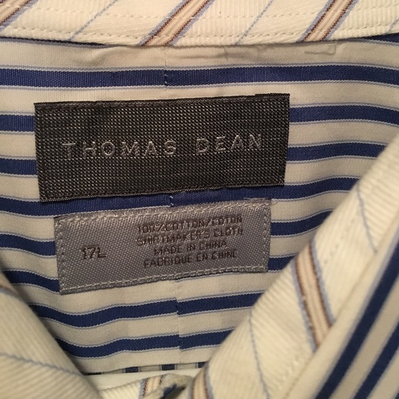 Thomas Dean Men's Button-Down Shirt Size L (17) - Picture 2 of 4
